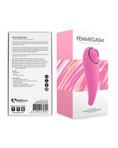FeelzToys - Wibrator FemmeGasm Tapping & Tickling różowy