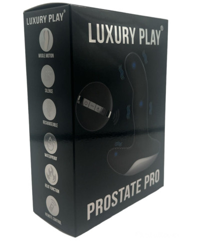 Luxury Play Stymulator prostaty - silikonowy masażer USB - 7 funkcji - pulsator - ogrzewanie - czarny