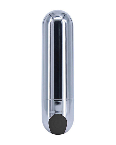 Wibrator-Strong Bullet Vibrator Silver/Black USB 10 Function