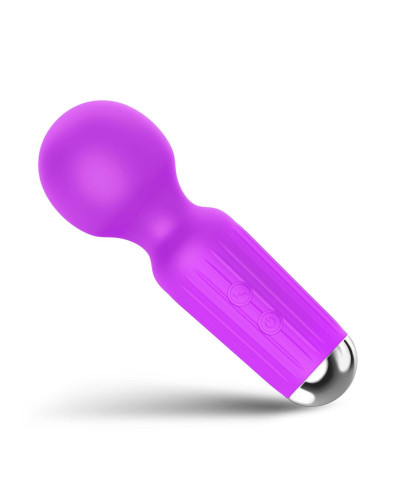 Stymulator - ładowalny mini masażer USB 20 funkcji - fioletowy