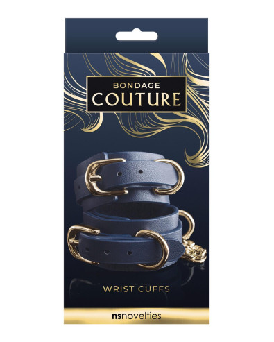 Bondage Couture Wrist Cuff Blue