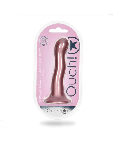Ultra Soft Silicone Curvy G-Spot Dildo - 7'' / 17 cm