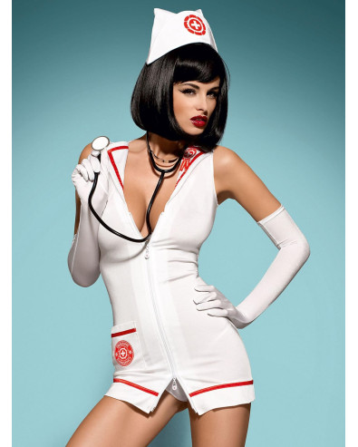 Bielizna-Emergency dress kostium S/M + stetoskop Obsessive 49-0465