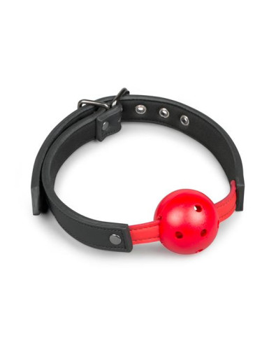 Knebel-Ball Gag z kulką PVC - czerwony