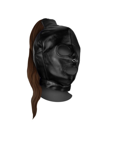 Mask with Brown Ponytail -...