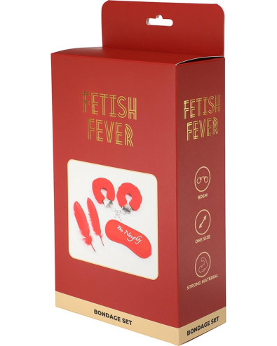 Fetish Fever - Bondage Set - 4 pieces - Red