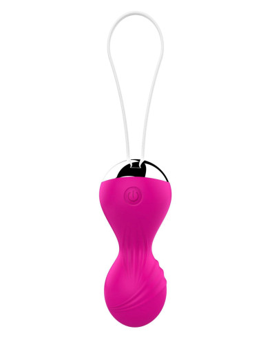 Kulki-Vibrating Silicone Kegel Balls USB 10 Function / Remote control -Pink