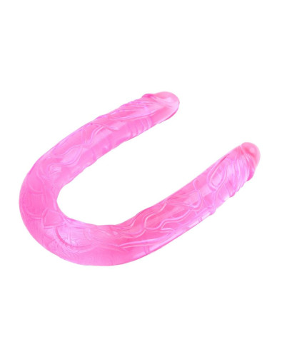 Jelly Flexible Double Dong-Pink